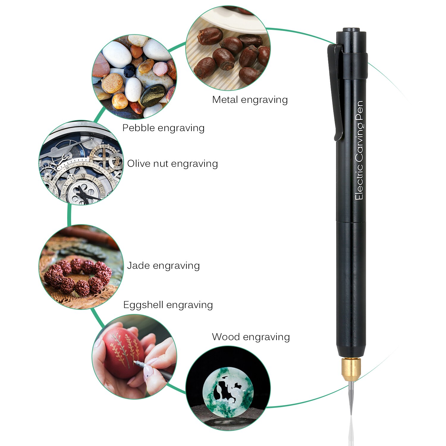 Mini Electric Engraving Pen Portable Cordless Rechargeable Engraver Engraving Machine Carving Tool for Wood Ceramic Metal Stone