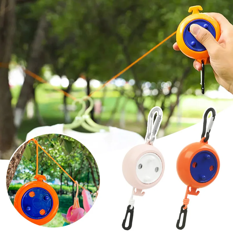 10m Portable Camping Drying Rack Outdoor Clothesline Retractable Travel Drying Rack Camping Equipment Drying Rack Hanging Rack