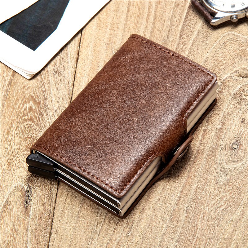 Unisex Metal Blocking RFID Wallet ID Card Case Aluminium Travel PurseWallet Business Credit Card Holder Wallet
