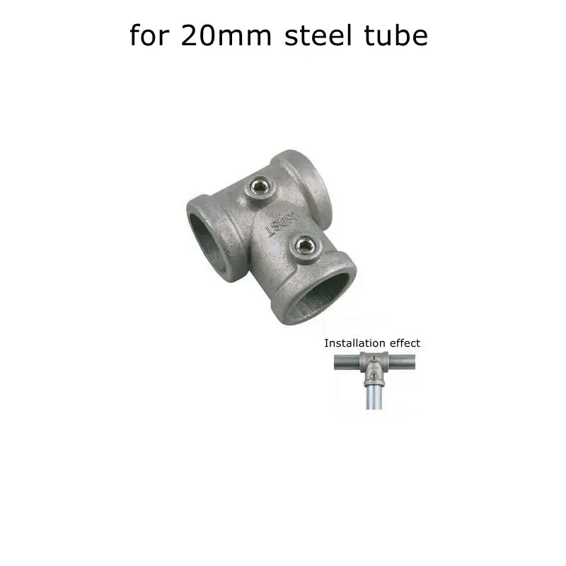 Conector de aleación de aluminio, Base en T de codo, accesorio plano tridimensional, sujetador de conexión, piezas de estante de tubo de acero de 20mm: Amarillo bronce