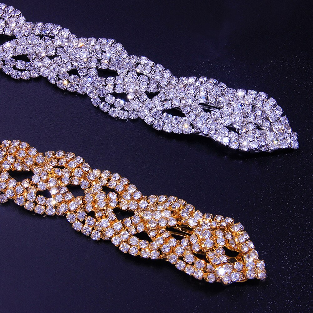 Strass Kette Lange Haar Clips Stirnband Schmuck für Frauen Persönlichkeit Indische Hochzeit Haar Kamm Kette Braut Dekoration