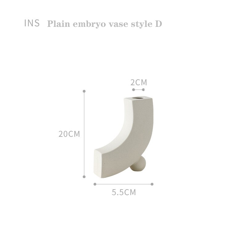 Hjem dekorasjon vase nordisk stil keramisk vase og blomsterpotte hvit ssmall blomsterpotte hjem dekorasjon stort medium og lite vas: Stil d