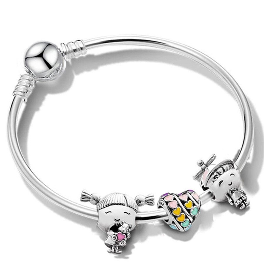 Charms Armband Met Plezier Jeugd Vitaliteit Jongen En Meisje & Kerst Kralen Voor Vrouwen Klassieke Armband Mode-sieraden Cadeau