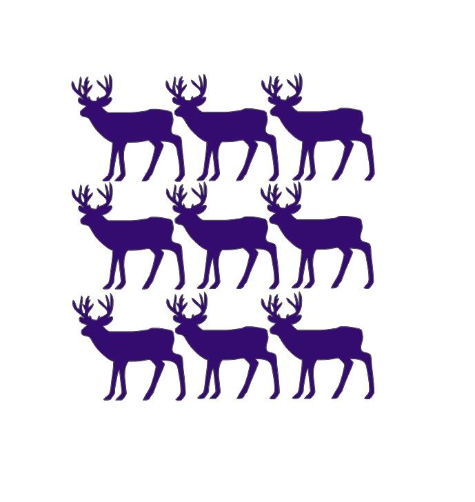 9 st/set nordisk stil djur älg väggdekal barn baby rum vinyl väggdekor jul heminredning tapet rådjur konst väggmålning: Lila