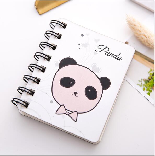 1 Piece Kawaii Animal Pocket Coil Blank Spiral Journal Notebook Dairy Memo Small Sketch Book To Do It Study Planner: L