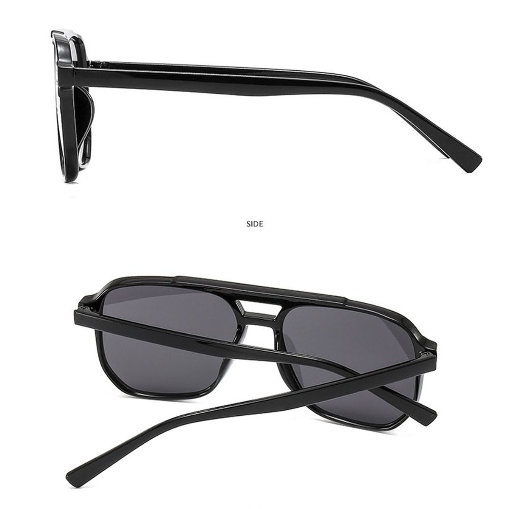 Gafas de sol Punk con montura cuadrada para hombre y mujer, lentes de sol Retro Anti-UV, protección ocular para playa, accesorios de viaje, tonos negros