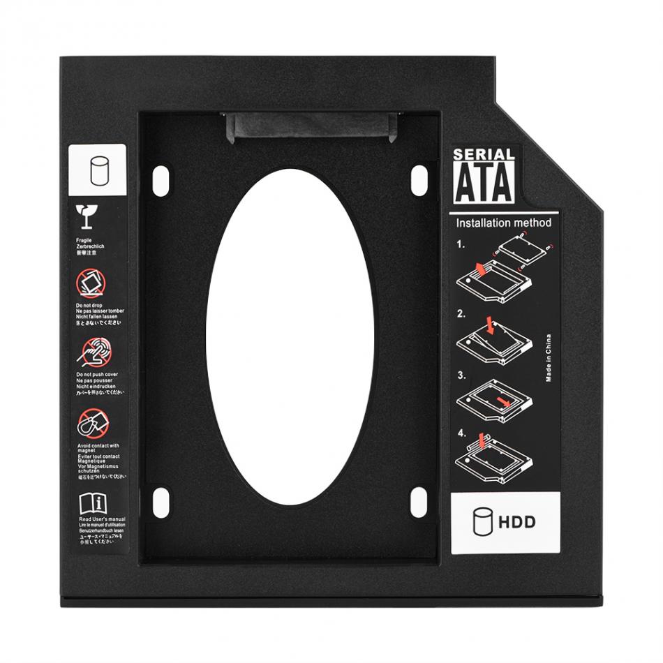 Vbestlife 2.5 " sata hdd ssd kabinet harddisk bay caddy optisk dvd adapter til bærbar 9.5mm or 12.7mm dobbelt