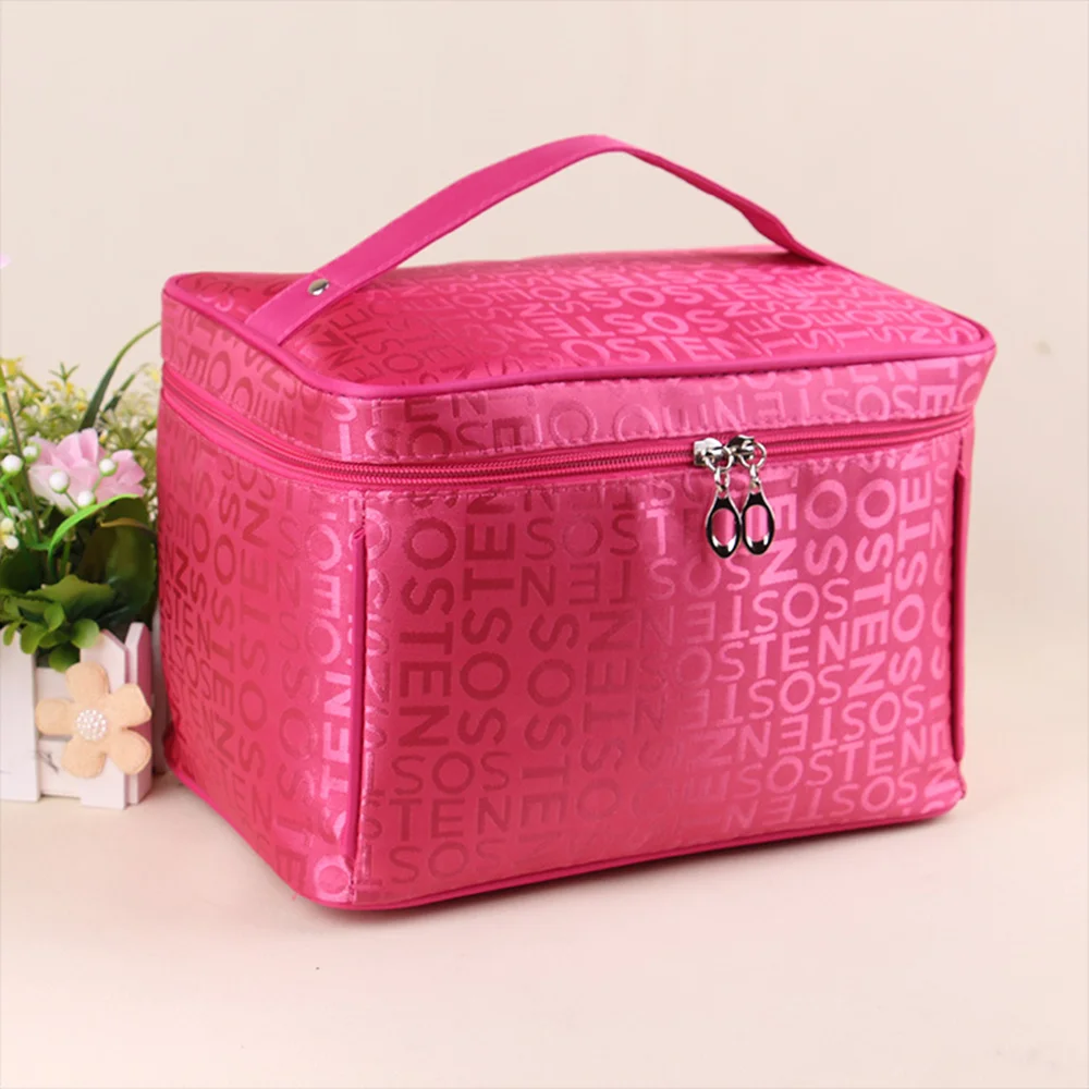 Makeup Bag Portable Large Capacity Organizer Storage Box Advanced CarryOn Waterproof Wash Cute Sweet Handbag Simple Toiletry Bag: green