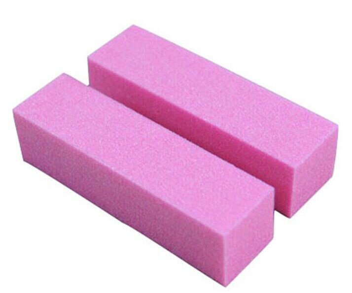 10 Teile/los Nagel Veilchen Puffer-polier Block Schleif Datei 4 seitige, 5 farben 240 Streugut nagel/manikübetreffend schleifen polieren Block, LO11: Rosa 10Stck