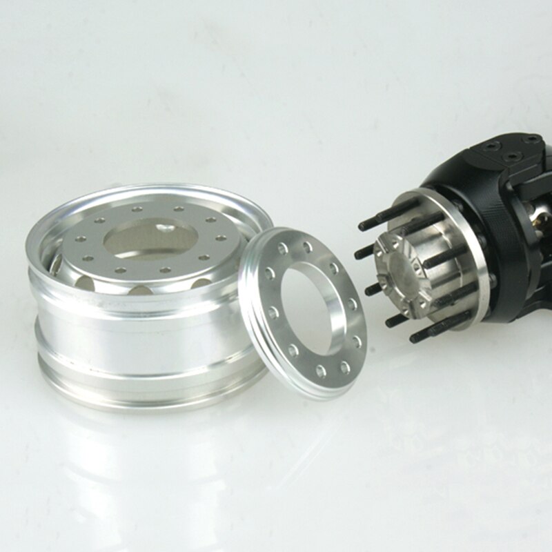 Metalen Voorwiel Hub Voor 1/14 Lesu Flens As Model Rc Truck Dumper Tractor