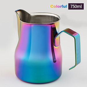 550ml 750ml Milk Frothing Jug Espresso Coffee Pitcher Barista Craft Coffee Latte Stainless Steel Espresso Milk Jug: Colorful 750ml