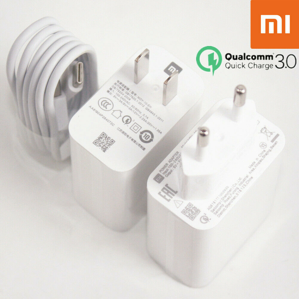 Original xiaomi MDY-10-EL 27w carregador rápido turbo carga ue qc 4.0 adaptador para mi9 9se 9t nota 10 redmi nota 8t k20 k30 pro