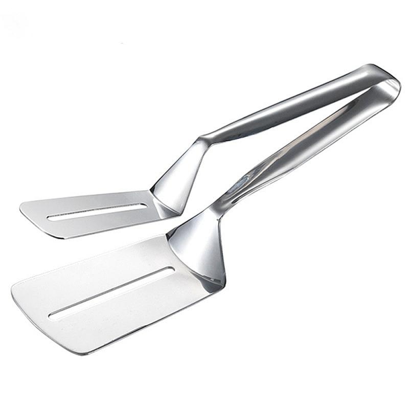 Pinzas para alimentos de acero inoxidable pinza para carne, pescado frito, pinza para barbacoa, pinza antiadherente, herramienta de cocina multifuncional
