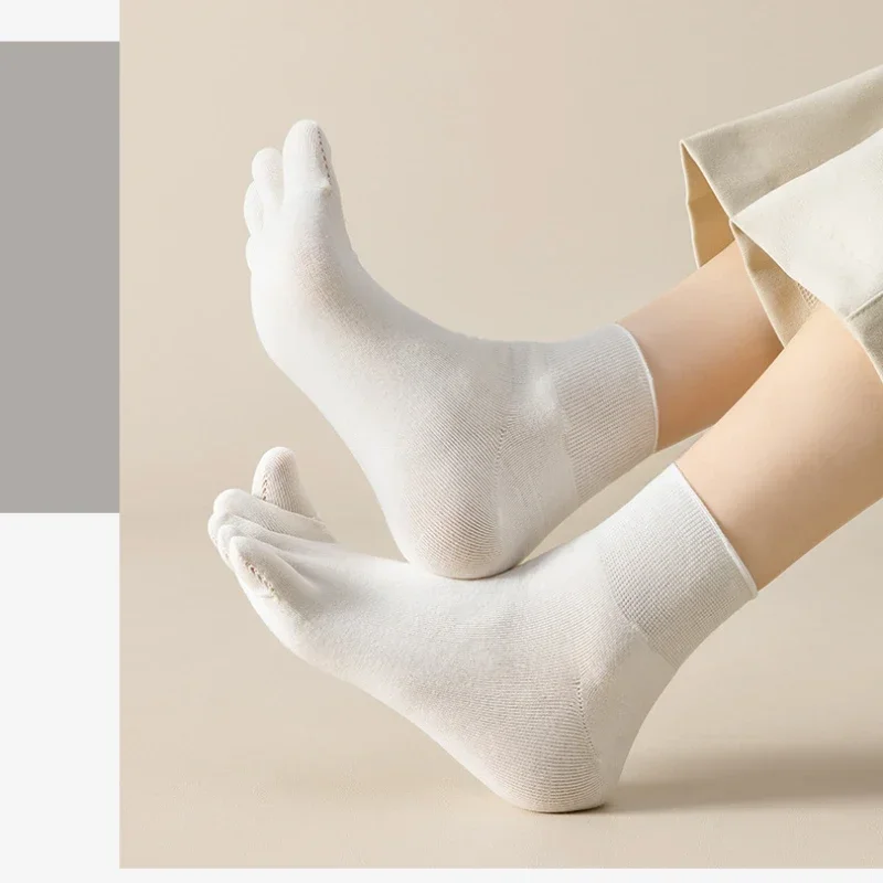 5 Paar Vrouwen Vijf Vingersokken Lente Zomer Teen Sokken Met Aparte Vingers Middelste Buis Dames Katoenen Sportsokken Dames