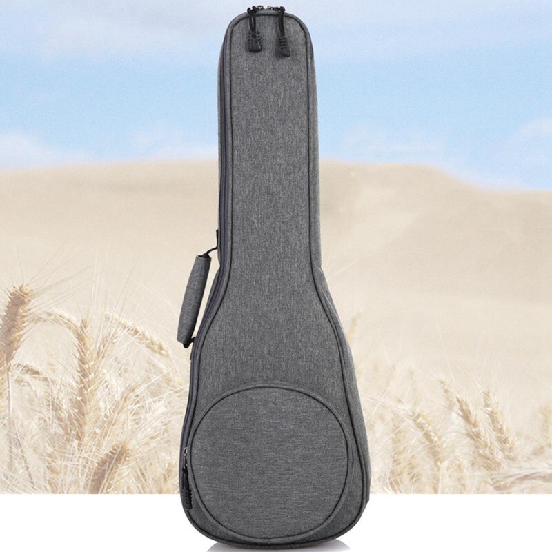 23 Inch Cotton Ukulele Bag Soft Case Gig Waterproof Oxford Cloth Ukelele Hawaii Four String Guitar Backpack Grey