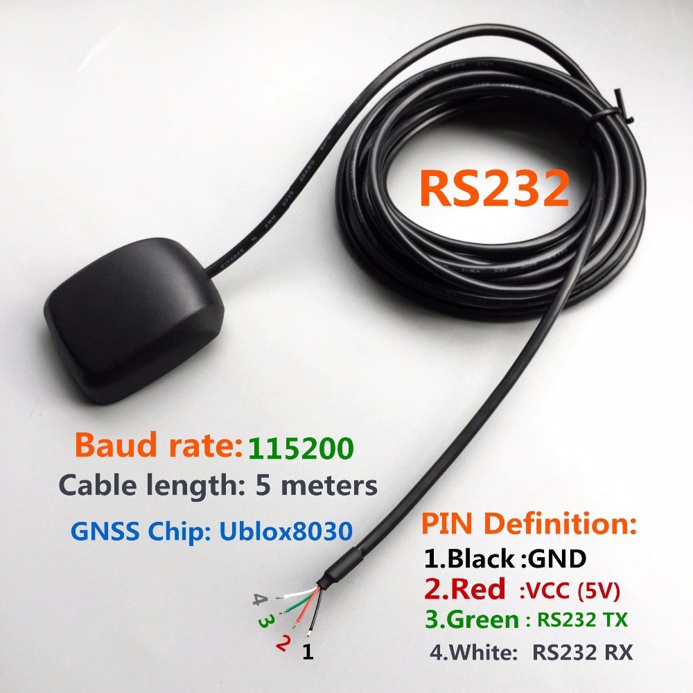 Diy Connector RS232 Output Protocol Baudrate: 15200 Gps Glonass Gnss Gps Receiver Operating Voltage: 5V