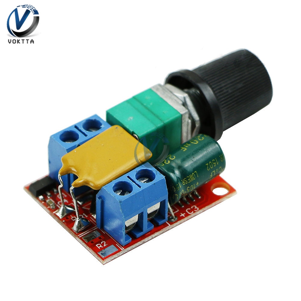 5A Mini DC Motor PWM Speed Controller 3 V-35 V Geschwindigkeit Regler Control Switch LED Dimmer DC 5V 12V 24V