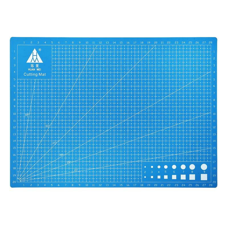 A3 A4 5 PVC Cutting Mat Workbench Patchwork Cut Pad Sewing Manual DIY Knife Engraving Leather Cutting Board Single Side Underlay: A4-blue