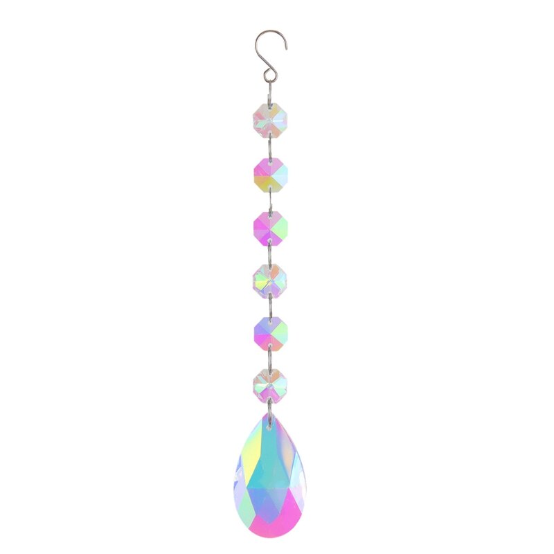 Carrillón de viento de cristal, campanas de viento, prismas de diamante, atrapasueños colgante, cortinas de ventana, decoración de jardín: 09 Wind Chime