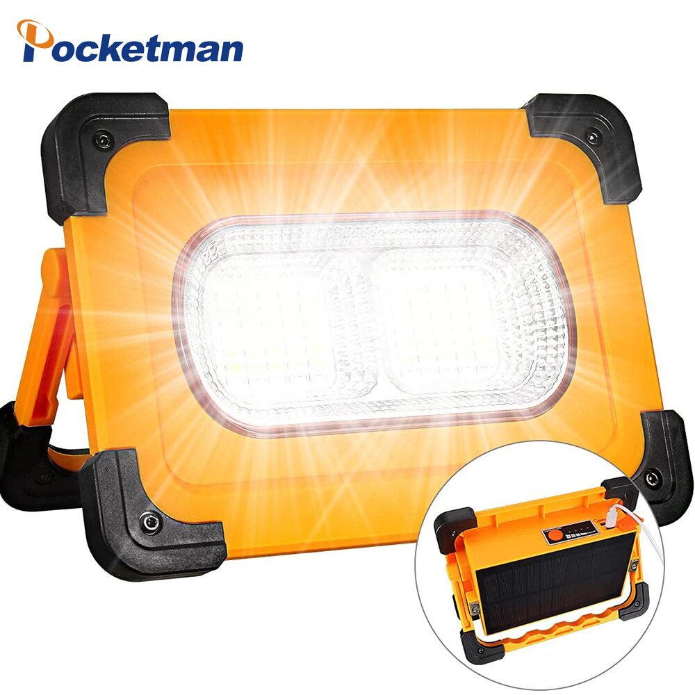 Multifunctional Solar Charging/USB Rechargeable COB+LED Work Light Portable Work Lamp Waterproof Spotlight Emergency Light