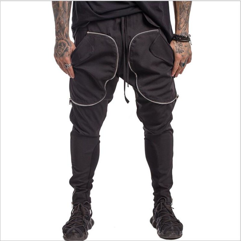 neue Männer Hosen Kompresse Jogger Gamaschen Männer Fitness trainieren Sommer Sport Fitness Männlichen Schlauch Atmungsaktive Schlauch: XL / Schwarz