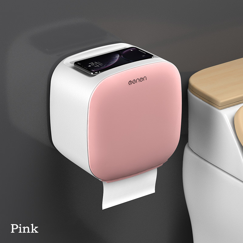 Neue Mauer montiert Wasserdichte Toiletten Papier Halfter Gewebe Kasten Papier Rohr Papier Lagerung Gestell-Heimat Küche Schlecht Zubehör: Rosa-B