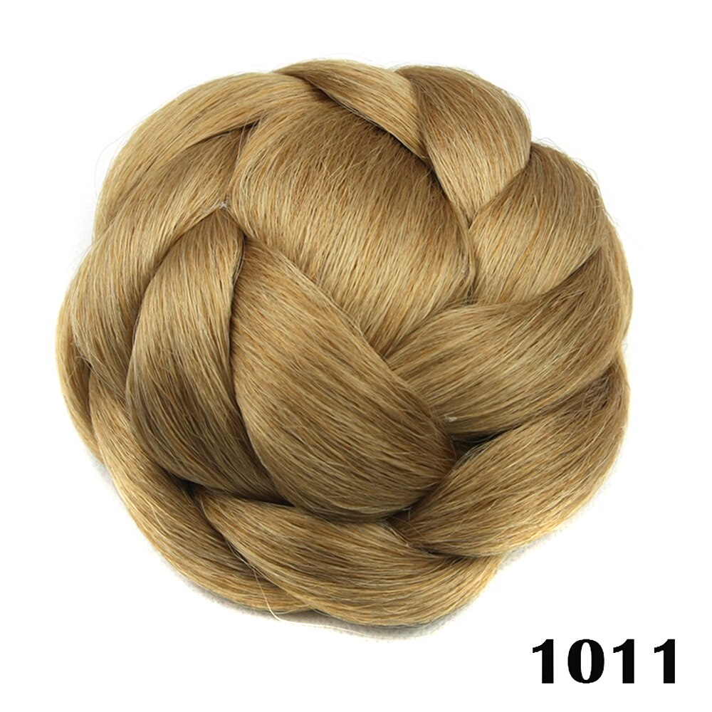 Soowee 6 väriä korkean lämpötilan kuitu synteettiset hiukset asusteet punottu chignon hius nuttura donitsi kampaus päähineet