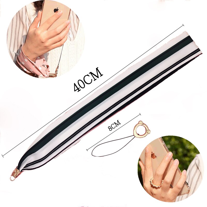 Impressão larga da listra da correia da corrente do pescoço do artigo do chiffon luxuoso para o telefone móvel do gym do cartão da identificação da chave com o grampo do crachá de usb correia diy