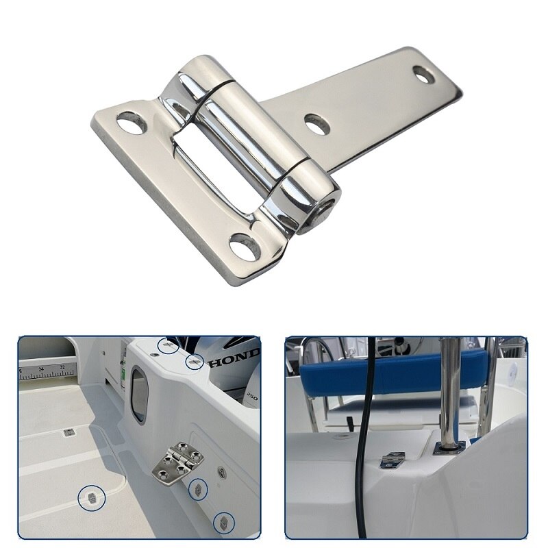 Bisagra de acero inoxidable 304 para yates, bisagra en T de alta resistencia para barcos, puertas de acero inoxidable para contenedores, 135mm