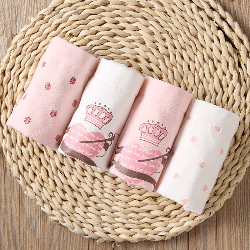 4 unids/pack chicas Boxer de algodón de la ropa interior de los niños braguitas de princesa de dibujos animados chica adolescente ropa interior libre de en todo el mundo/hecho a mano de los tejidos orgánicos. Móvil de ropa para bebé