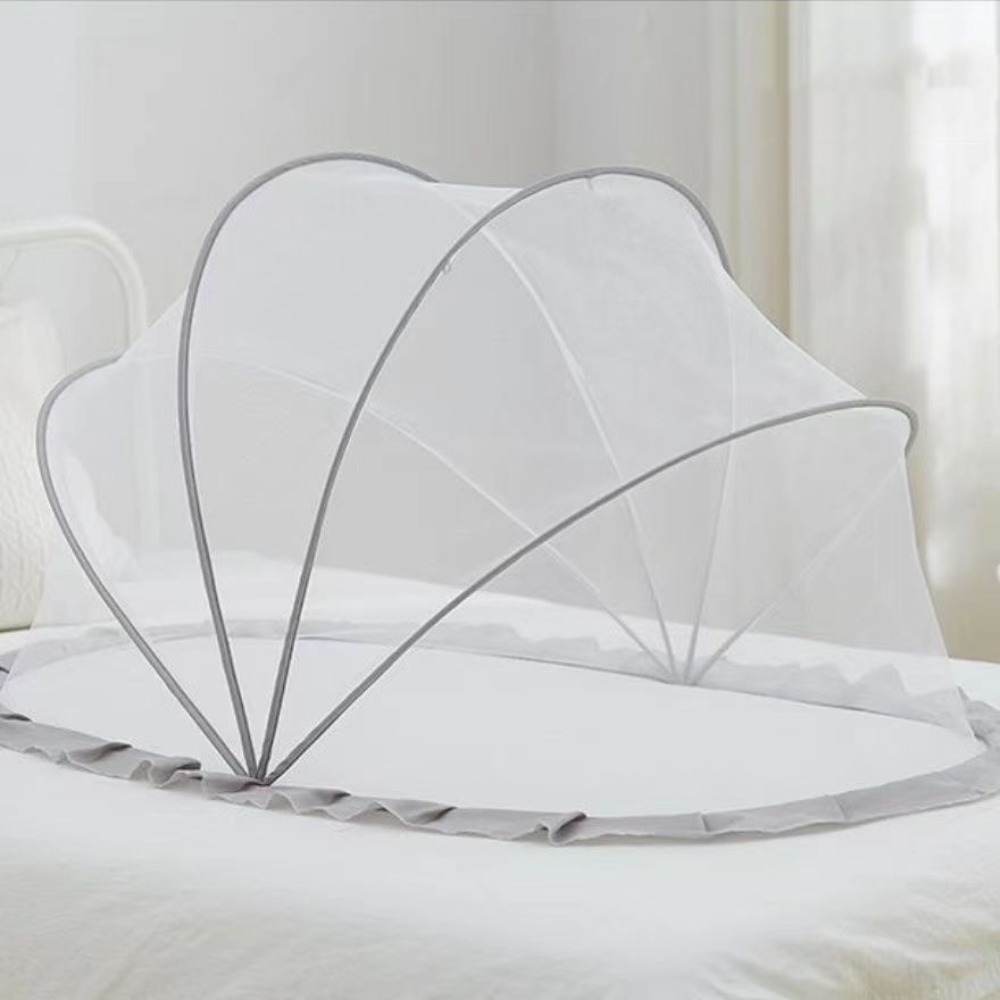 Nuovo letto pieghevole zanzariera unded accessori per bambini baldacchino per bambini yurta parasole in plastica copertura per zanzare: Blu