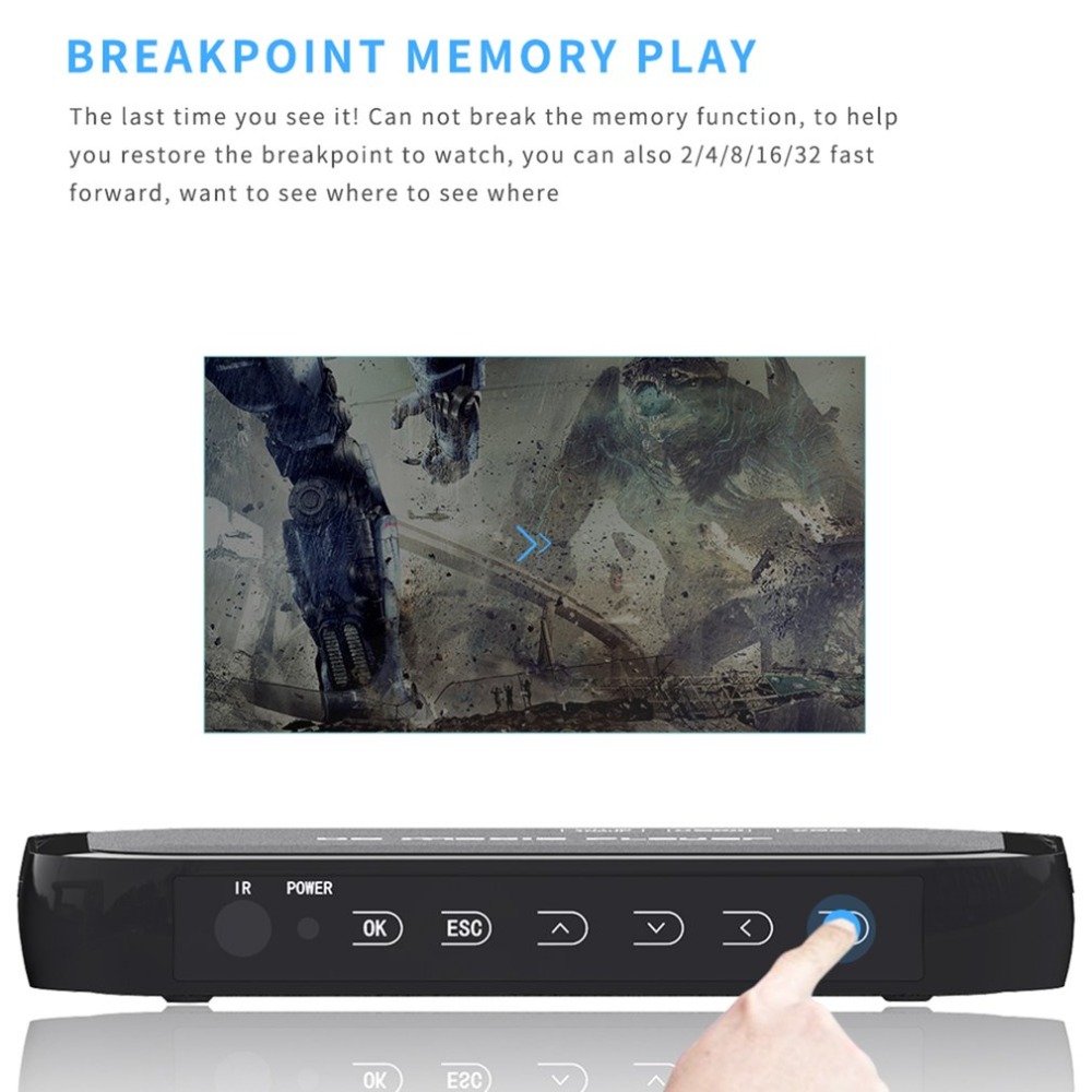Volledige  hd 1080p multifunctionele 3d mediaspeler met 01 afstandsbedieningen hdmi vga meerdere modi hd media center wifi repeater
