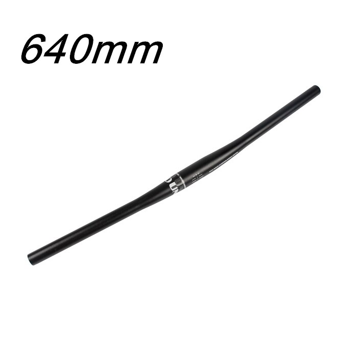 UNO – guidon de vtt en alliage d'aluminium, Logo blanc, barre à une forme, 31.8x640/680/700/720/740mm: 640mm Straight Bar