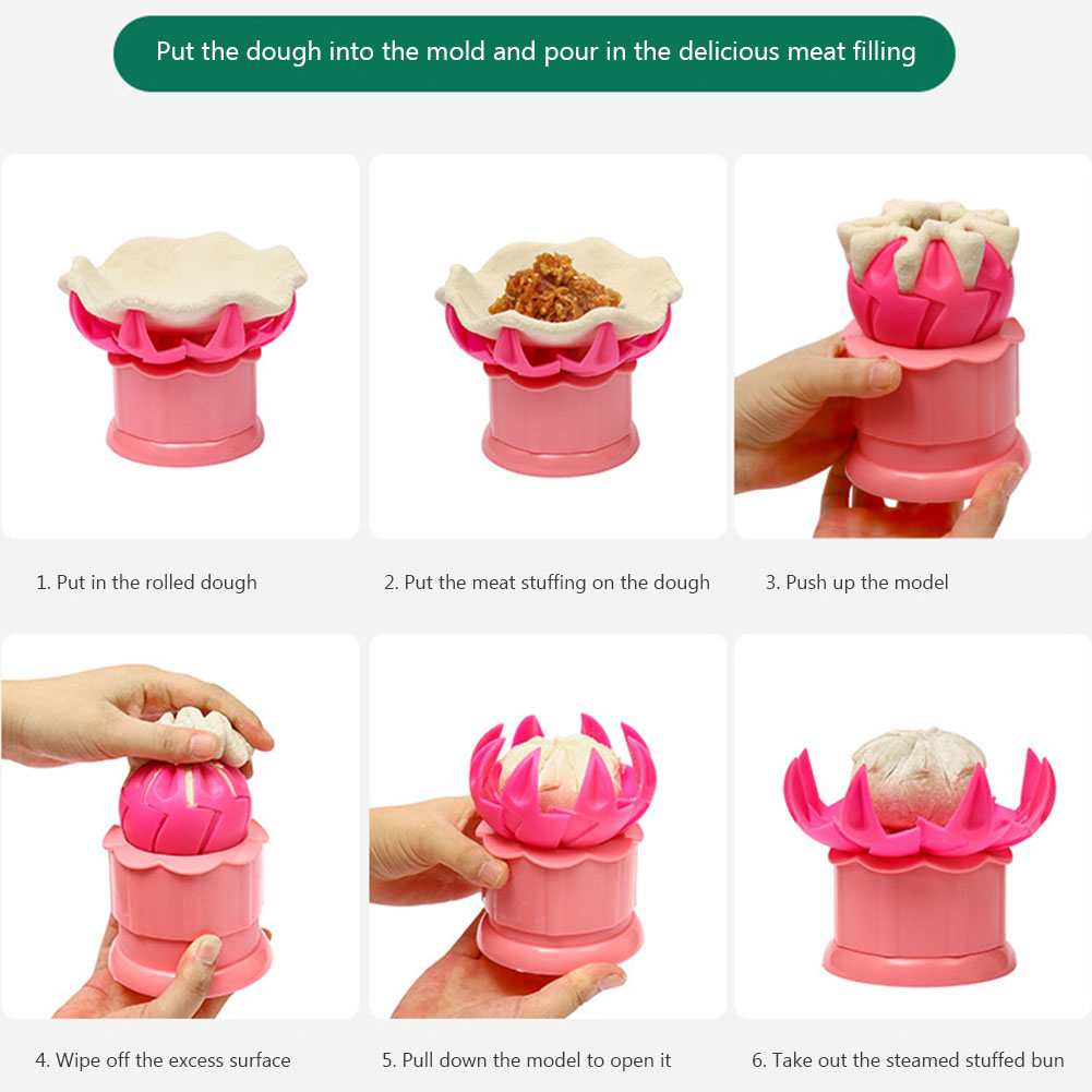 Chinese Baozi Pastry Pie Steam Bun Dumpling Maker Mold Steamed Stuffed Bun Making Mold DIY Kitchen Cooking Tool