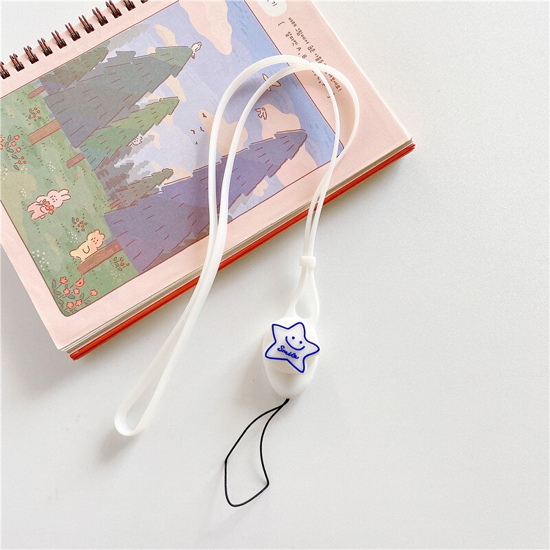Cute Keychain Straps Rope Mobile Phone Neck Strap Lanyard for ID Card key chain USB badge holder DIY Lariat Lanyard Hang String: FR521-4
