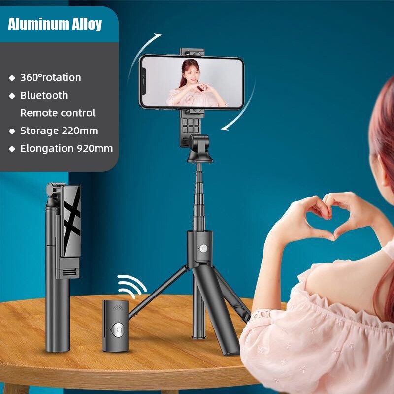 4 in 1 kabelloser bluetooth-selfie-stick mit faltbarem stativ, universell für smartphones: K22