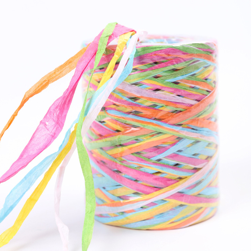 80Meter Colorful Natural Raffia Straw Yarn Ribbon For Wrapping Box Bouquet Decor Baking Box Packing Party Candy Rope: 6
