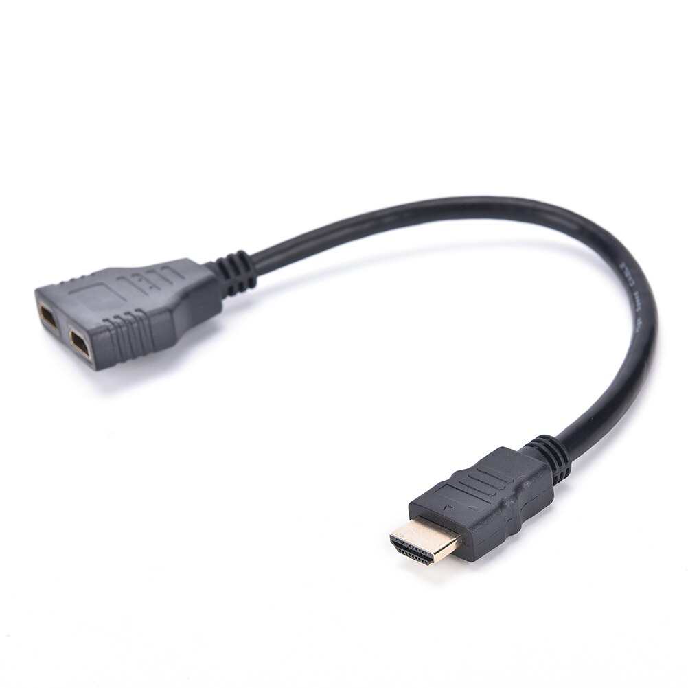 HDMI 1 Male To Dual HDMI 2 Female Y Splitter Cable Adapter HD LED LCD TV 30cm HDMI Male To Female Splitter Cables