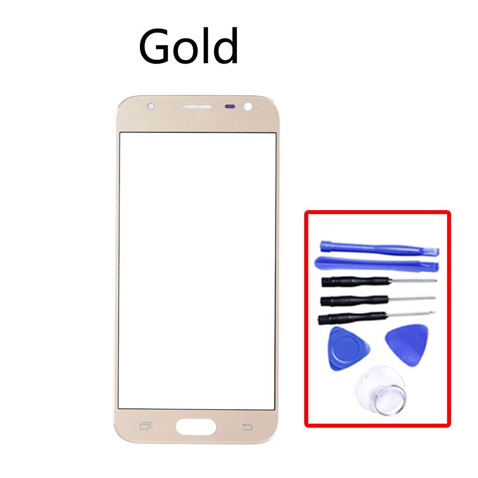 Pantalla táctil de 5,0 "J330 para Galaxy J3 , J330, J330F, SM-J330FN, SM-J330N/DS, LCD, frontal, lente exterior de cristal: Gold-With tool