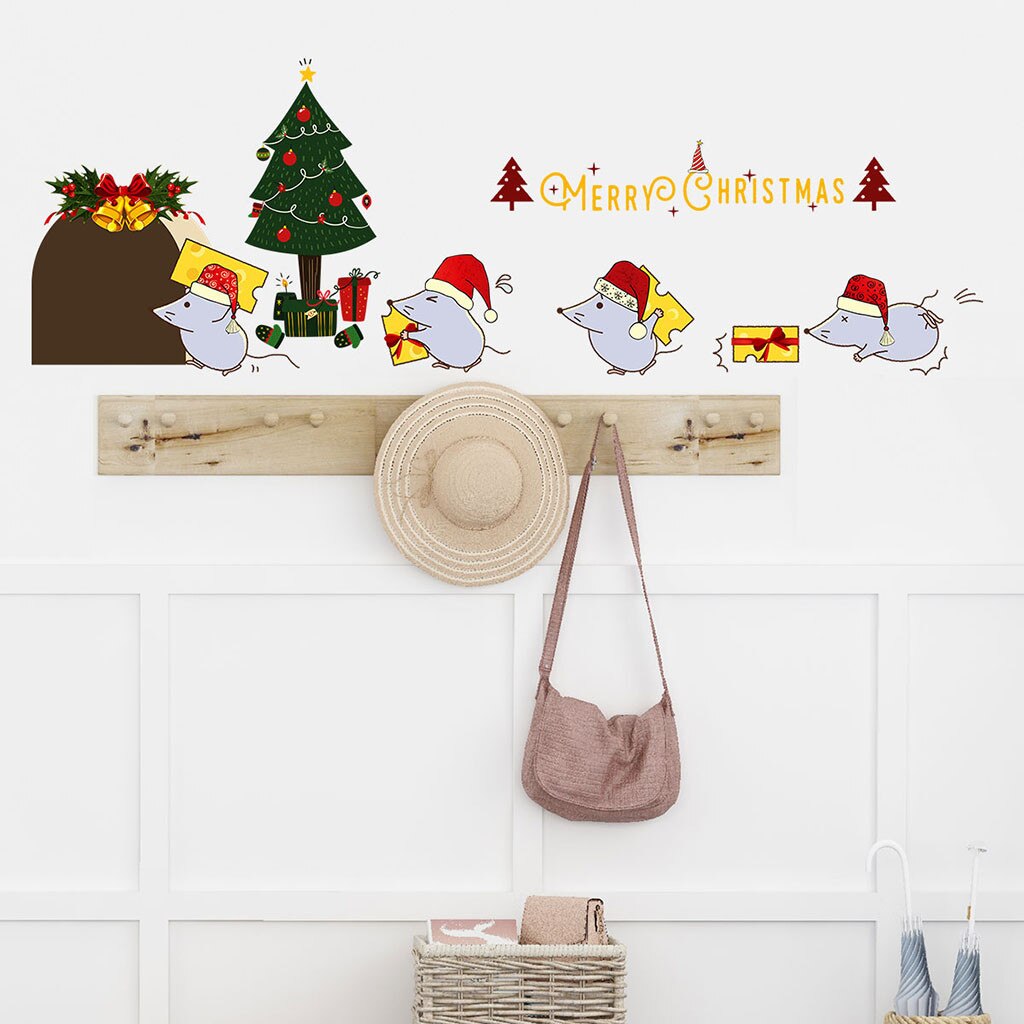 Christmas decoration self-adhesive-free window sticker glass electrostatic stickers Year Flakes shop wall sticker