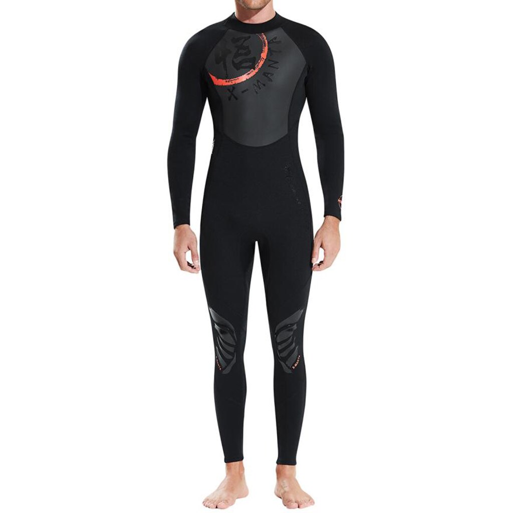Warm 3mm Neoprene Wetsuit Flexible One Piece for Men Snorkeling Scuba Diving