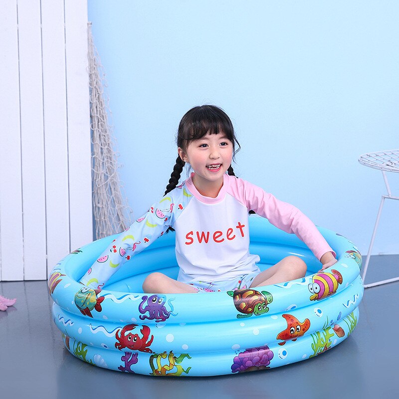 90cm Kids inflatable Pool Children's Home Use Paddling Pool Large Size Inflatable Round Swimming Pool for baby