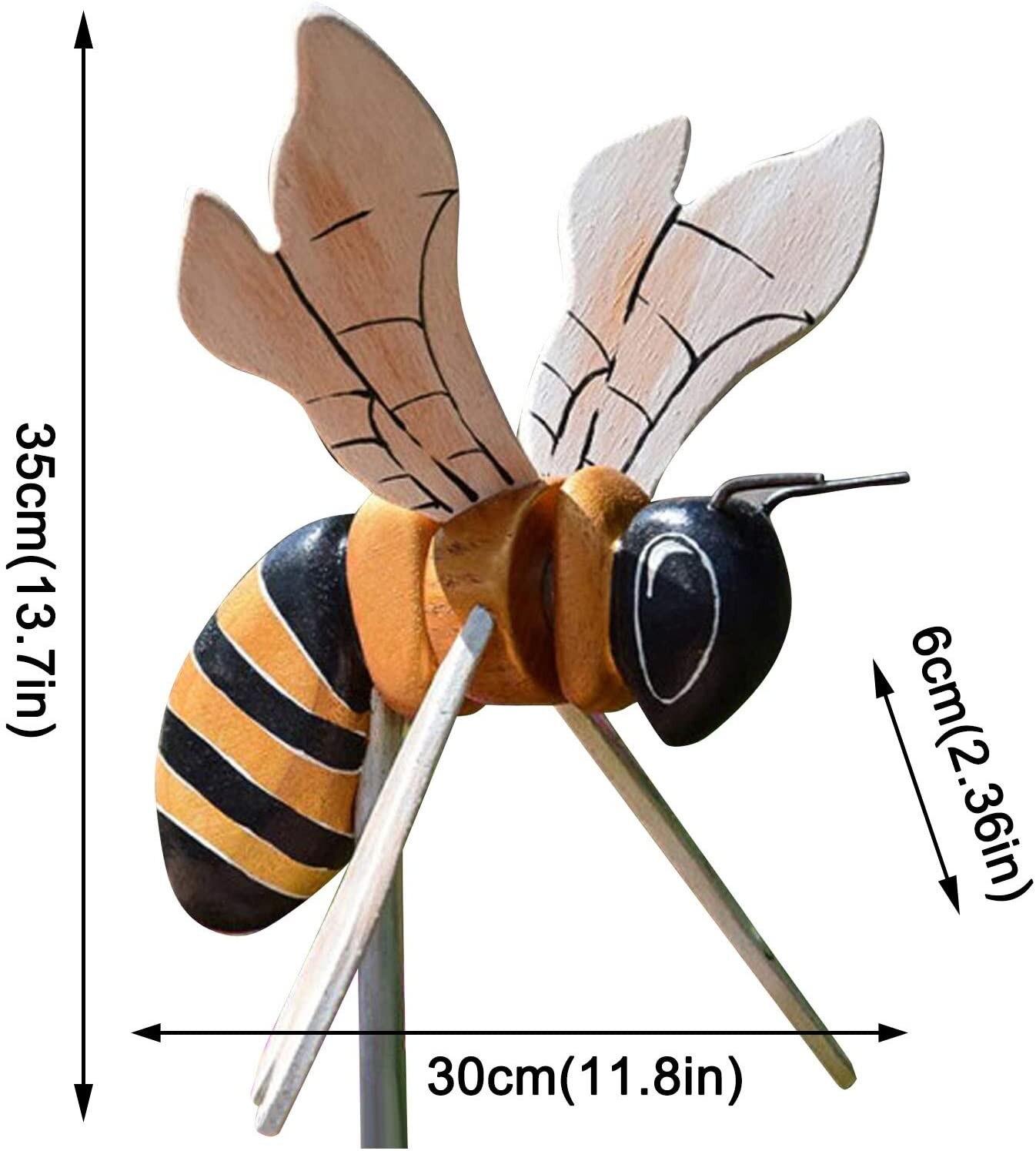 Bee Wind Spinners Garden Sculptures Series Whirly Outdoor Lawn Decor Courtyard Farm Yard Insect Home Decorative