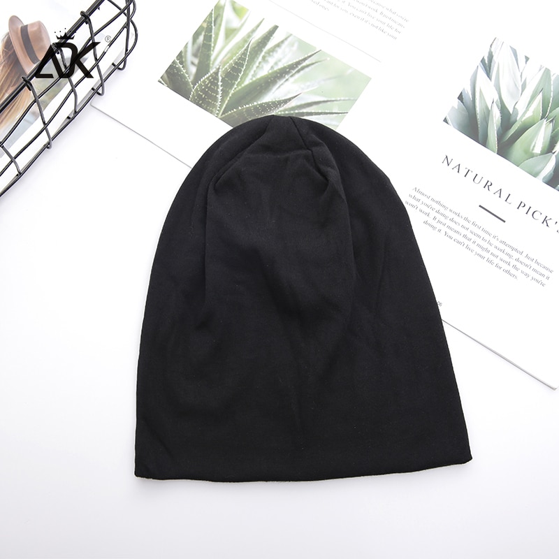Cotton Winter Cap Acrylic Skullies Beanies For Men Women's Solid Color Outdoor Slouchy Knitted Hat Unisex Baggy Headgear