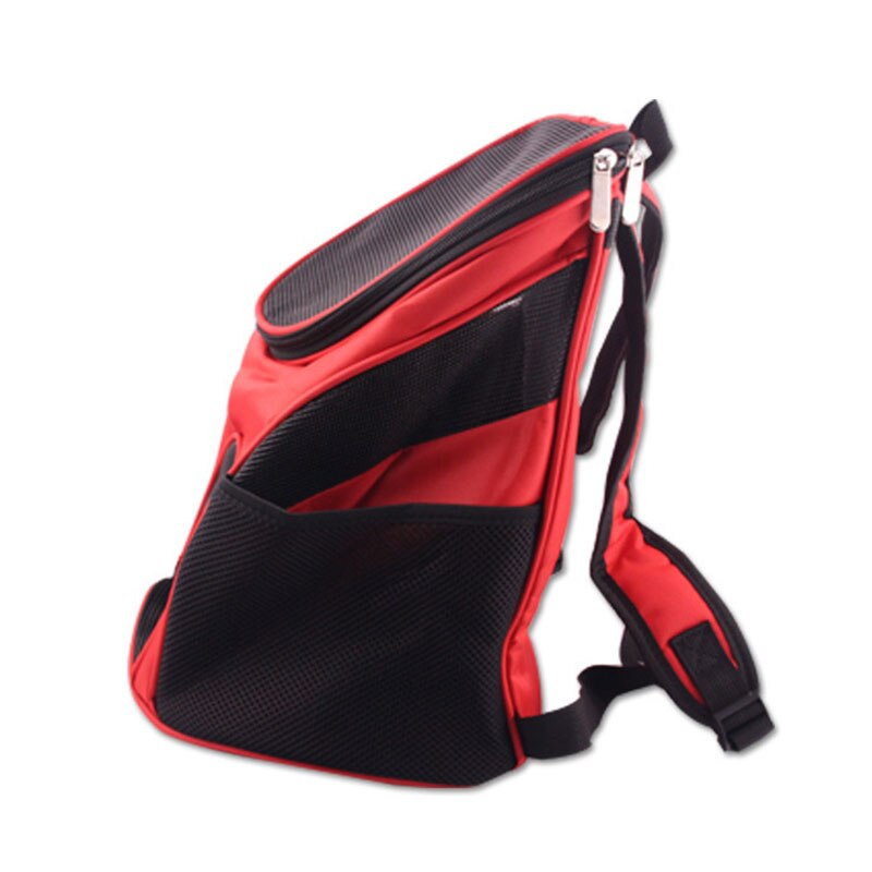 Foldable Pet Bag Carrier Dog Cat Outdoor Backpack Chest Bag Breathable Pets Outing Carrying Portable Zipper Mesh Pet Out Bag