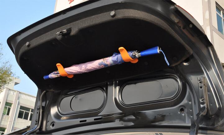 Zwart Voertuig Hangers 2 stks ABS Auto Paraplu Vaste Haak Kofferbak Paraplu Houder Multifunctionele Auto Opbergrek Clip Sluiting