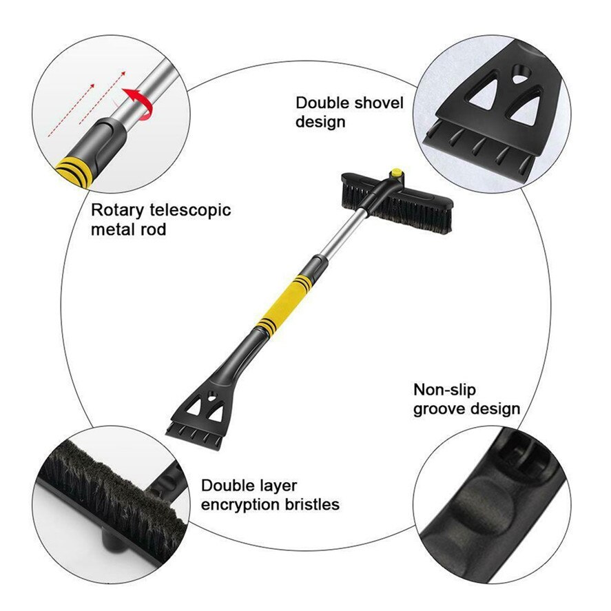 Auto Sneeuw Schraper Borstel 1PC Auto Sneeuw Ijs Removal Schop Intrekbare Borstel Schrapen Glas Vorst Winter Tool 1119 #30