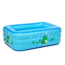 150CM 3Layers Inflatable Square Swimming Pool Children Inflatable Pool Bathing Tub Indoor Outdoor PVC Swimming Pool: Default Title