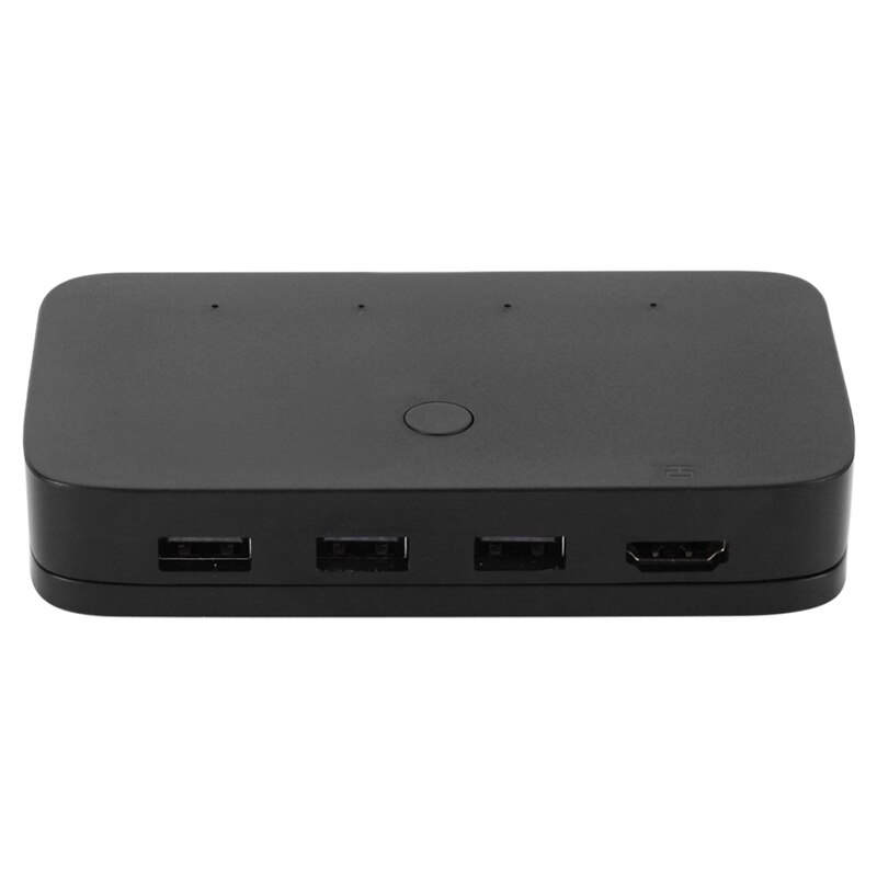 KVM Switch 4 Port Switch 4 in 1 Out KVM USB Switch Box Shared Keyboard Mouse and Monitor for PC PS4
