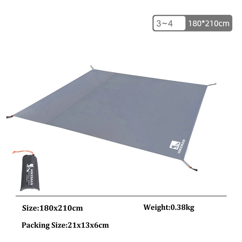 Camping Tent Tarp 210D Waterproof Ground Sheet Mat Multifunction Square,Hexagon,Octagon Picnic Mattress Car Awning Canopy: L